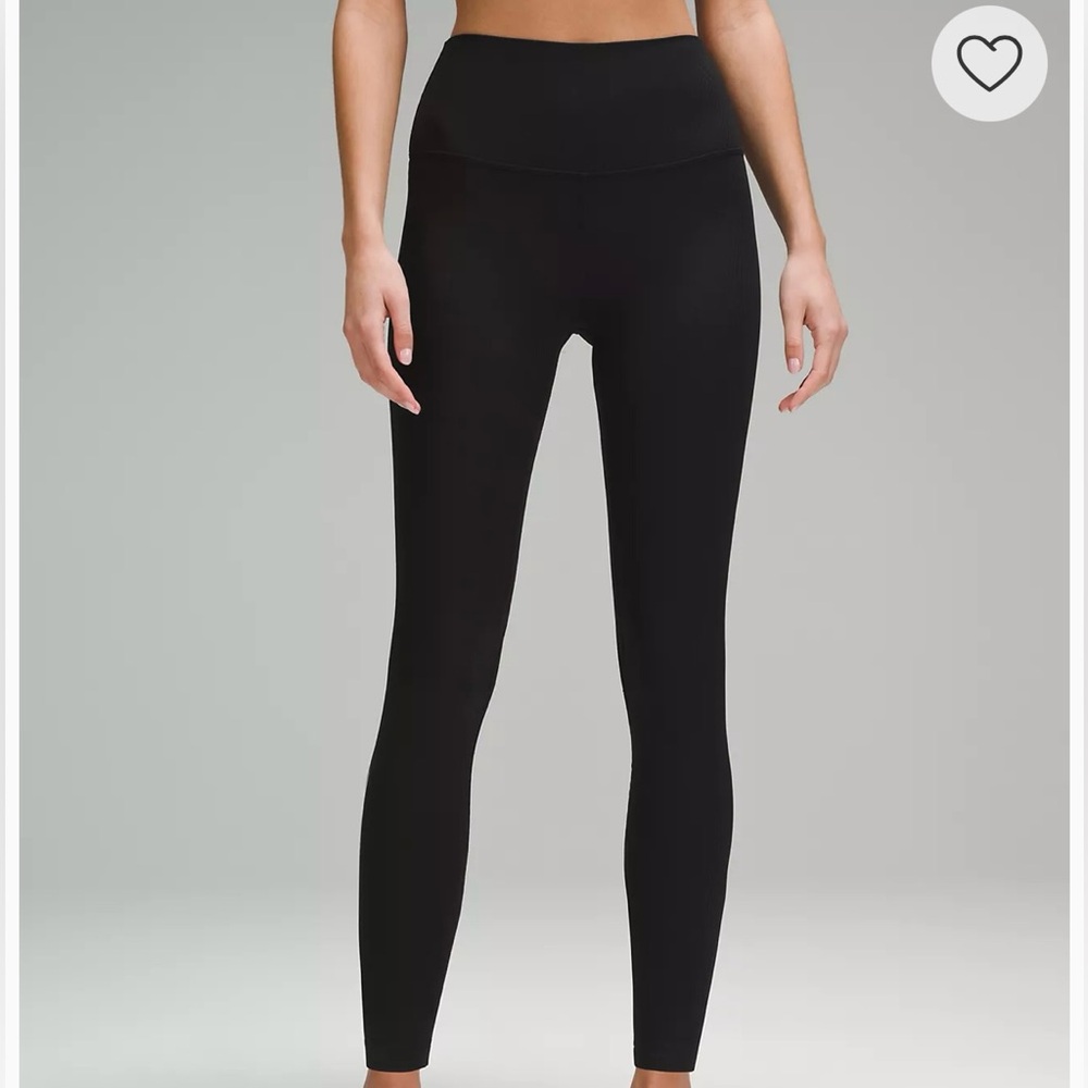 Lululemon Black Align Ribbed High-Rise Pant 28" - Size 10